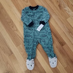 Carter's Fleece footed pajama, size 12 months